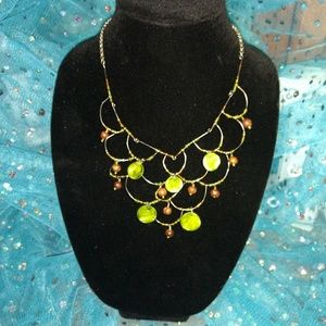 Wire green necklace
